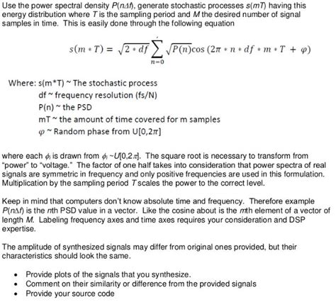 Solved Use The Power Spectral Density P N4f Ge SolutionInn