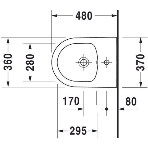 Duravit ME By Starck Bidet Suspendu Compact 37x48cm Avec Trou De