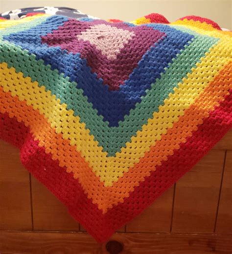 Crochet Baby Blanket. Rainbow Blanket. Handmade Blanket. Handmade ...