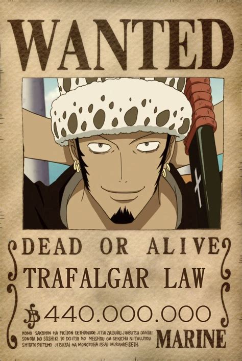 One Piece Wanted Posters Law