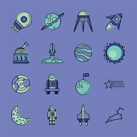 Space symbol set vector design 2721880 Vector Art at Vecteezy