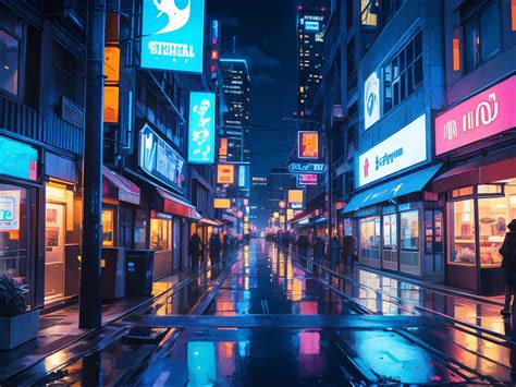 night scene   city street   person walking   street