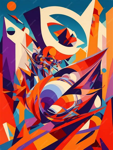 Premium Photo | Futurism colorful art