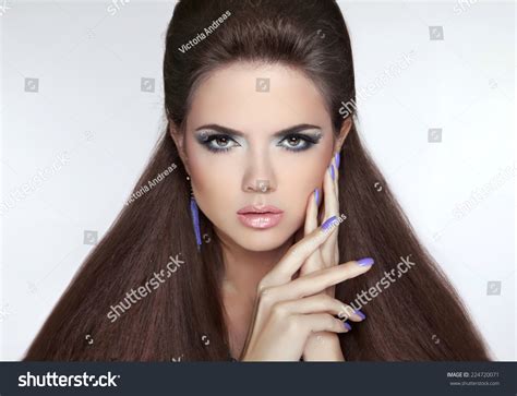 Beautiful Brunette Girl Healthy Long Hair Stock Photo Shutterstock