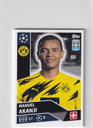 Topps Champions League Sticker CL 20 21 Dor 4 Manuel Akanji EBay