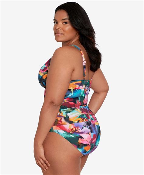 Lauren Ralph Lauren Plus Size Printed Keyhole Tankini Top Macys