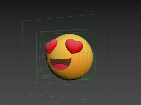 3d Model Heart Eyes Emoji Turbosquid 1692100