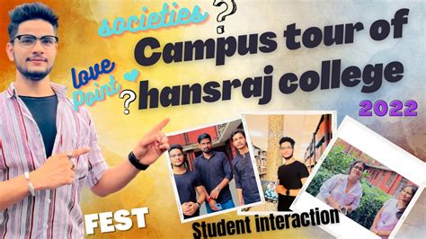 Hansraj College Campus Tour Student Interaction Societies