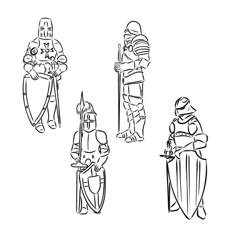 drawing medieval knight 1