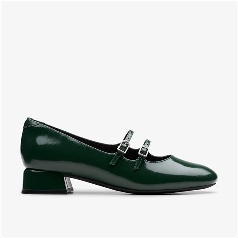 Womens Daiss 30 Shine Dark Green Mary Jane | Clarks