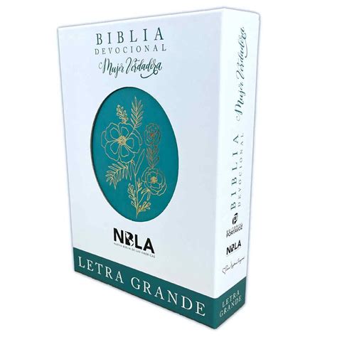 Biblia Devocional Para Mujer Verdadera Letra Grande Nbla Turquesa