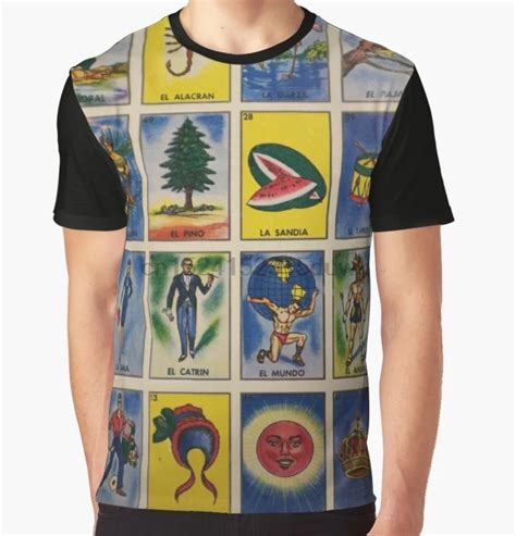 All Over Print T Shirt Men Funy Tshirt Mexican Loteria Short Sleeve O