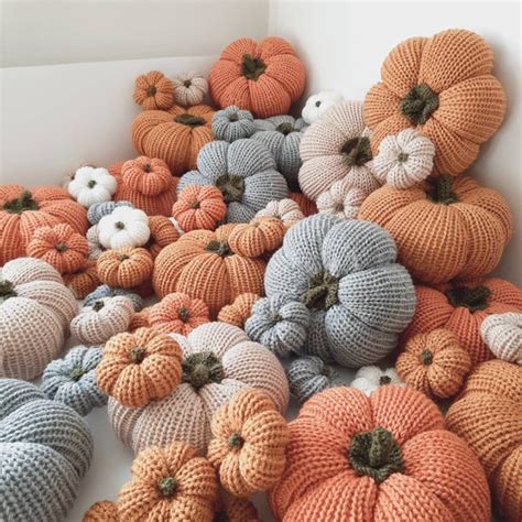 Kürbisse gestrickt Wohndekor Herbst Kürbis Deko Pumpkin Etsy de