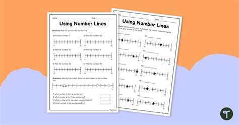 Using Number Lines Worksheet Teach Starter Worksheets Library