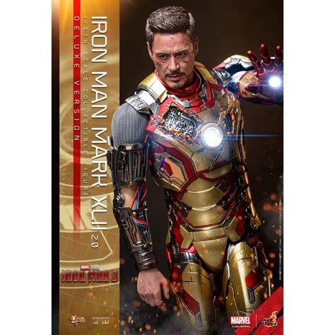 Iron Man Mark XLII 2 0 Deluxe Hot Toys MMS759D66 Iron Man 3 1 6 Figure