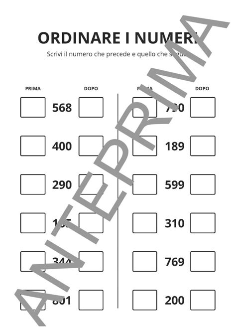 ORDINARE I NUMERI Edudoro