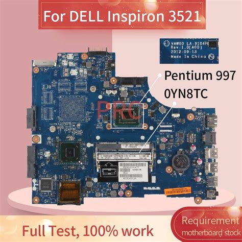 Placa Base Para Port Til Dell Inspiron Pentium Yn Tc Cn