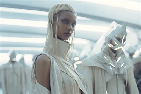 Premium AI Image | Dive into a fashion show set in a dystopian future 00206 02