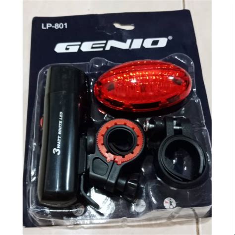 Jual Lampu Sepeda Depan Belakang Genio Shopee Indonesia