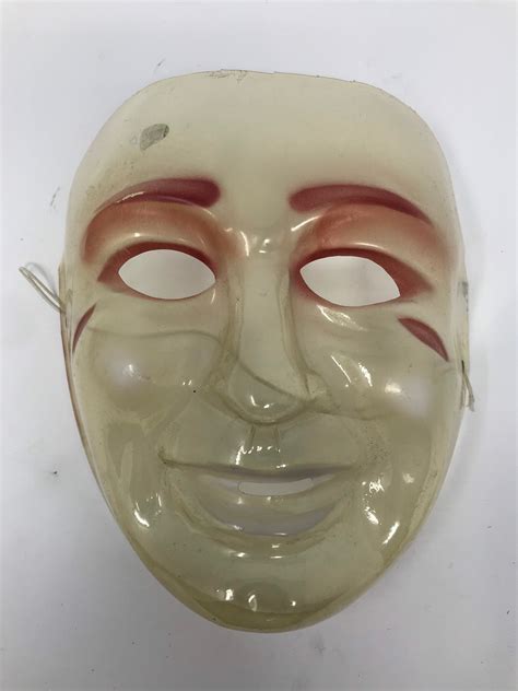 Vintage Clear Plastic Halloween Mask Etsy