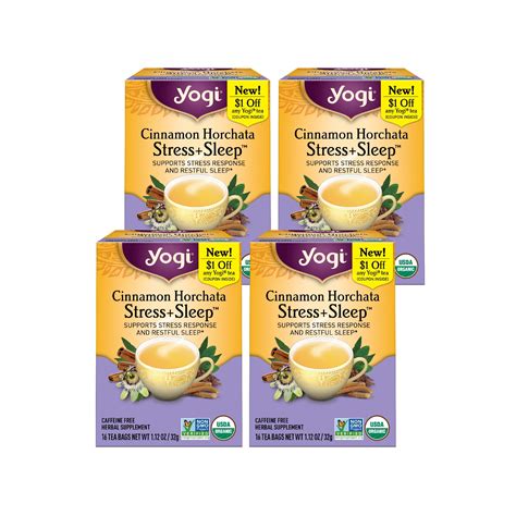 Yogi Tea, Cinnamon Horchata Stress + Sleep, Herbal Tea, Wellness Tea