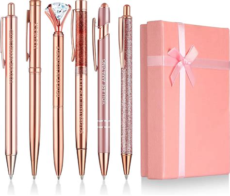 Amazon Yeaqee Pcs Inspirational Pen Set For Women Gift Diamond