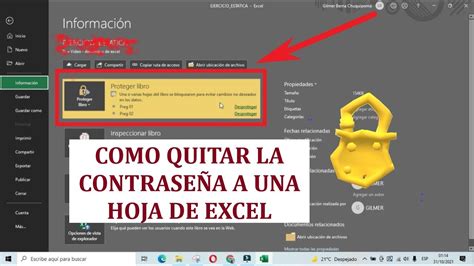 Como Desbloquear Hojas De Excel Protegidas Por Contrase A Youtube