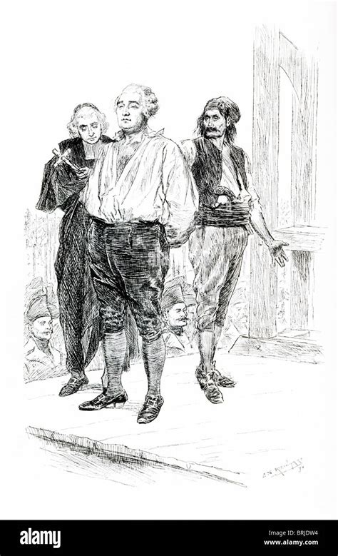 Louis XVI., König von Frankreich 1674-1793, erscheint auf dem Schafott