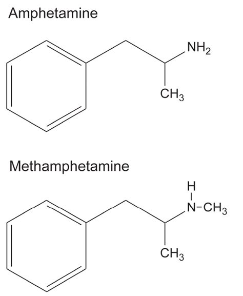 Amphetamine Methamphetamine Structure