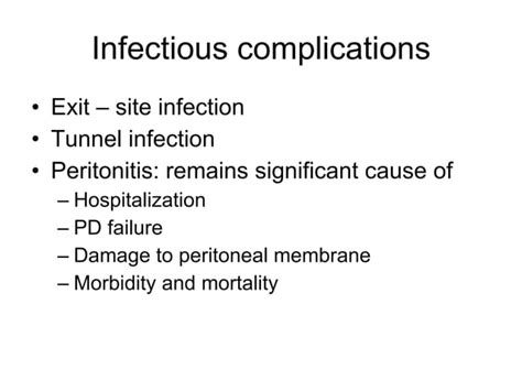 Complications of peritoneal dialysis