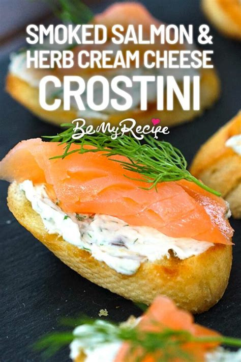 Smoked Salmon Crostini with Herb Cream Cheese Recipe