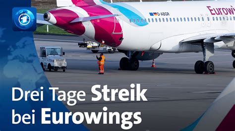 Pilotinnen Und Piloten Der Eurowings Streiken Drei Tage YouTube