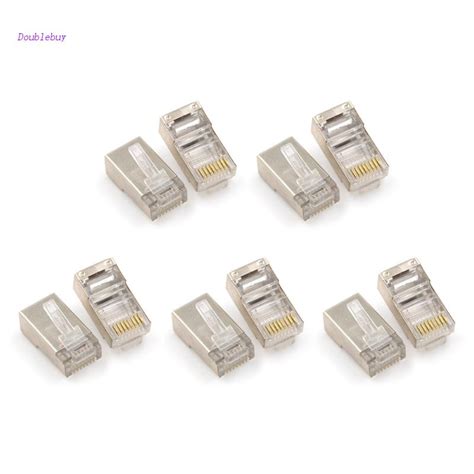 Doublebuy Rj45 Pass Through Network Cable Modular Network Cable Crimp Ethernet Connector