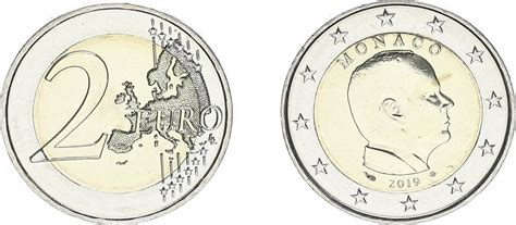 2019 Monaco 2 Euro Kursmünze 2009 prägefrisch MA Shops