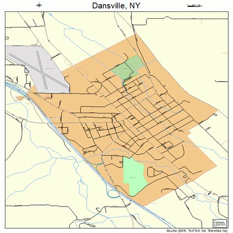 Dansville New York Street Map 3619664