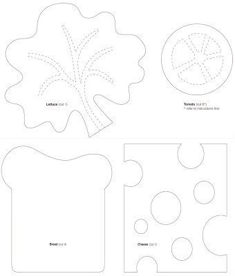 Moldes Para Hacer Un Sandwich De Fieltro