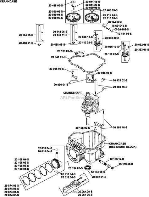 Kohler Sv Mtd Hp Kw Parts Diagram For Crankcase