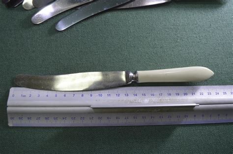 Купить Ножи столовые, костяные ручки (набор, 12 штук). Нержавейка. СССР ...