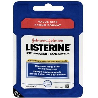 Listerine Waxed Dental Floss Unflavoured | Listerine, Dental floss ...