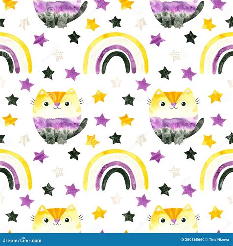 Nonbinary Pride Seamless Pattern Lgbt Pride Month Wallpaper Non