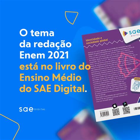 Qual Foi O Tema Da Redação Do Enem 2021 - O tema da redação do Enem 2021 está no material do SAE Digital - SAE ...