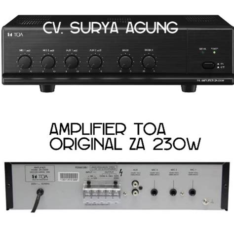 Jual ZA 230W Amplifier TOA AMPLI TOA POWER TOA MIXER AMPLIFIER