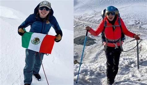 Andrea Dorantes se planta en la cima del Monte Vinson en la Antártida