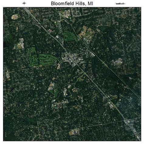 Aerial Photography Map of Bloomfield Hills, MI Michigan