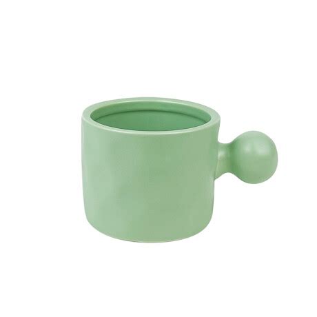 Taza De Cerámica Texturada Verde Mis Petates