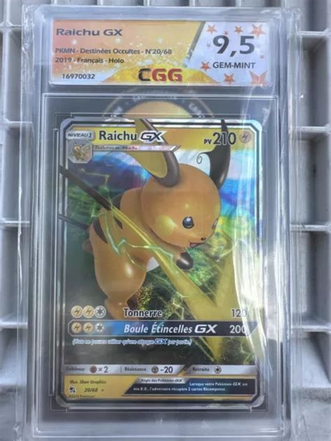 Carte Pok Mon Raichu Grad E Cgg Gx Sl Destin Es Occultes