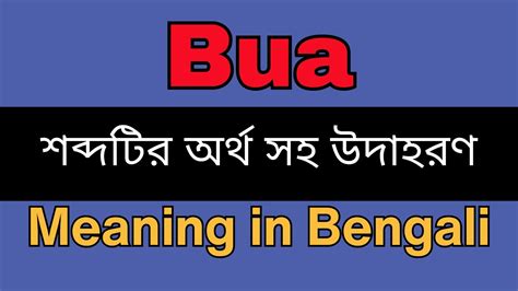 Bua Meaning In Bengali /Bua mane ki - YouTube