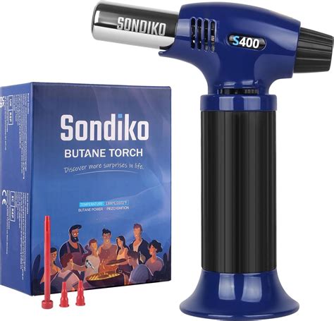 Amazon Sondiko Butane Torch S400 Refillable Kitchen Torch Lighter