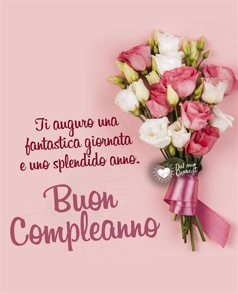 Animate Buon Compleanno Con Fiori Bellissimi Rose Bianche Auguri