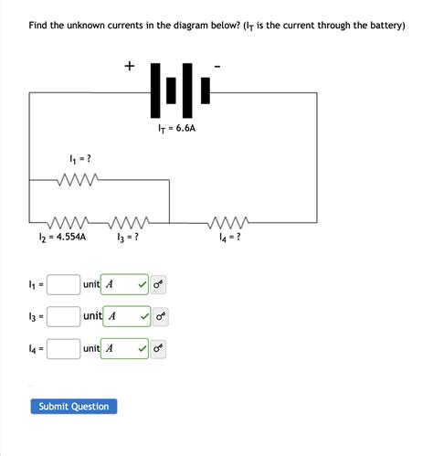 Solved Find The Unknown Currents In The Diagram Below Is Chegg